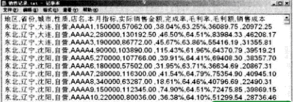 以文本文件中的數據制作Excel數據透視表