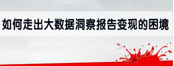 如何走出大數據洞察報告變現的困境