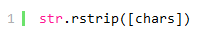 在Python中操作字符串之rstrip()方法的使用