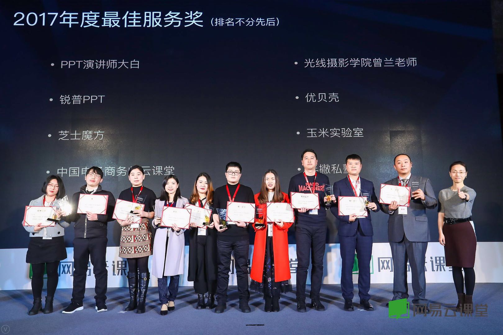 CDA榮獲網易云課堂2017年度最佳服務獎