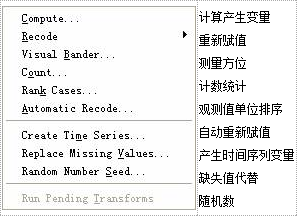 SPSS進行數據轉換（Transform）